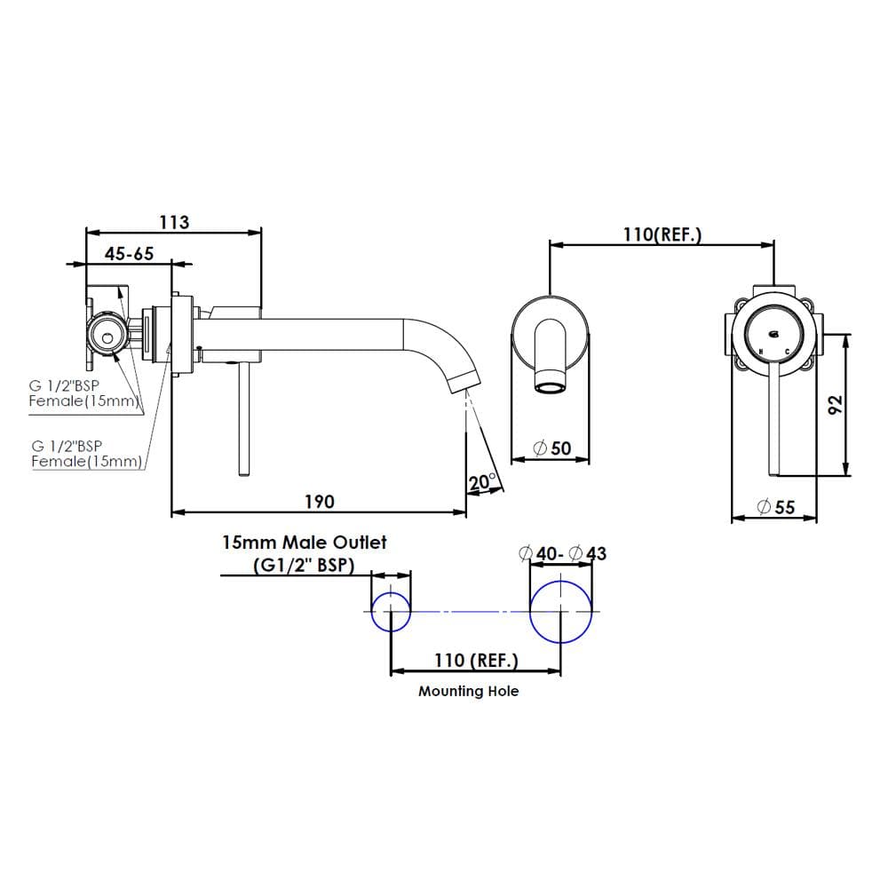 GISELE WALL BASIN MIXER