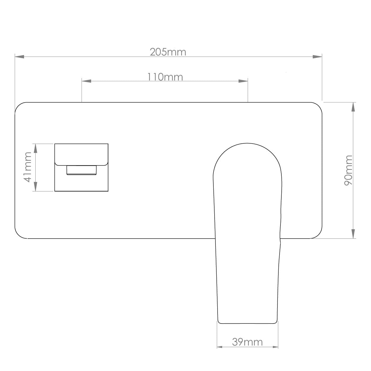 VODA OLYMPIA WALL MOUNTED BASIN MIXER - 4 COLOURS