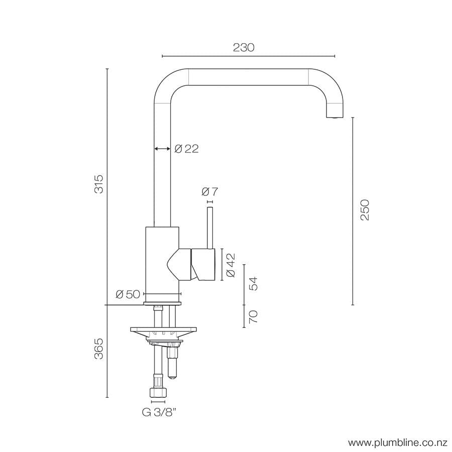 plumbline-buddy-ktichen-mixer-square-spout-spec-sheet
