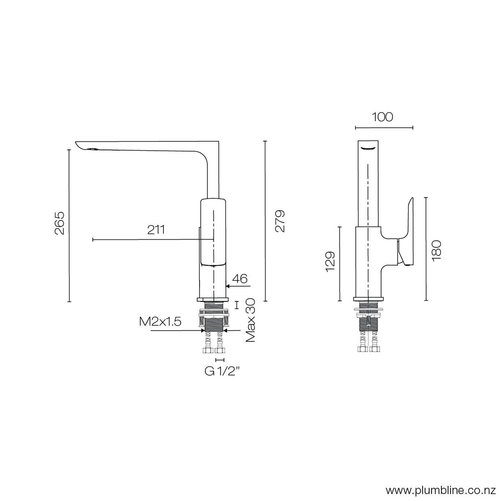plumbline-geneva-kitchen-mixer-spec-sheet