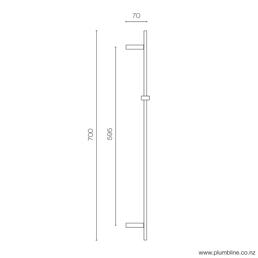 PLUMBLINE GENEVA SQUARE 3FC SLIDE SHOWER - 5 COLOURS