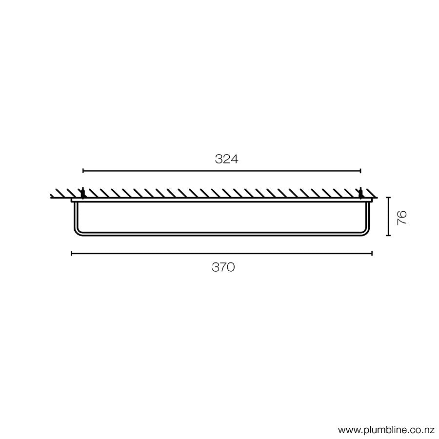 PLUMBLINE GENEVA TOWEL RAIL 370MM - 5 COLOURS