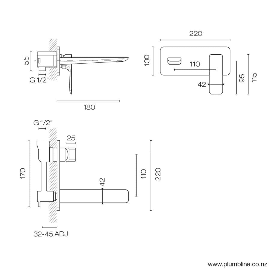plumbline-geneva-wall-mounted-basin-bath-mixer-black-spec-sheet