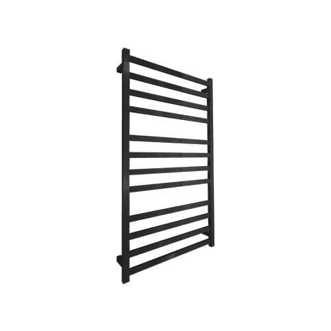ELITE SQUARE HEATED TOWEL LADDER 1200X650MM BLACK