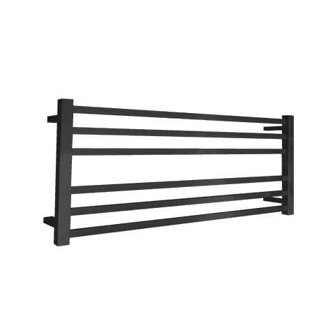 ELITE SQUARE HEATED TOWEL LADDER 600X1050MM BLACK