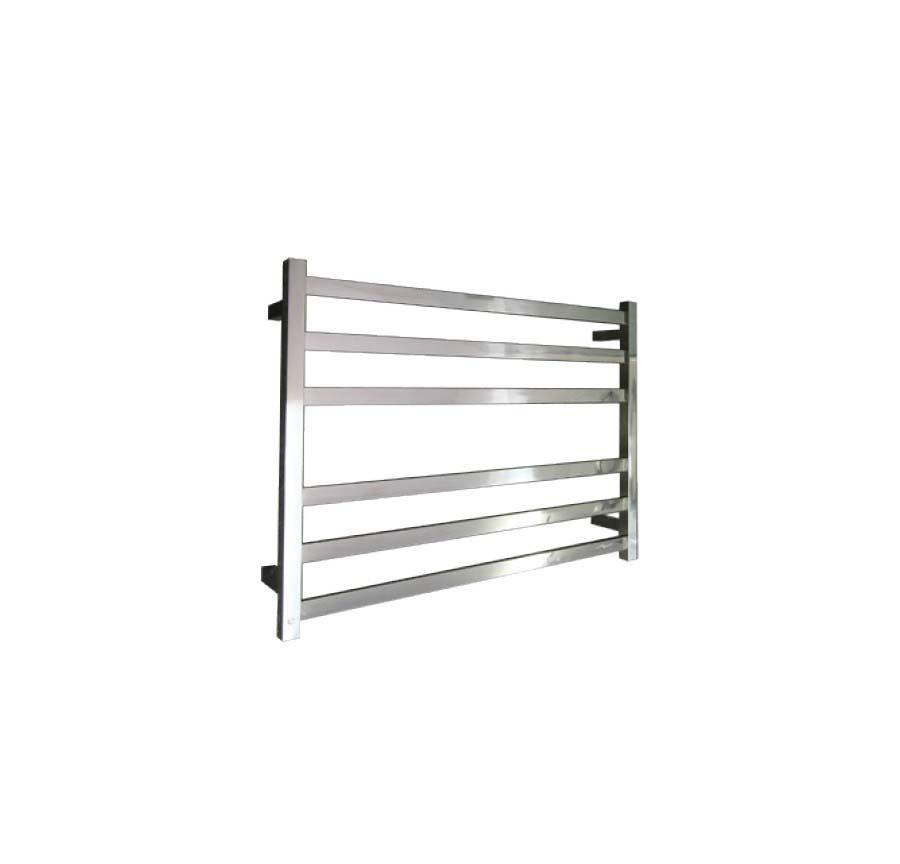 ELITE SQUARE HEATED TOWEL LADDER 600X850MM STAINLESS STEEL