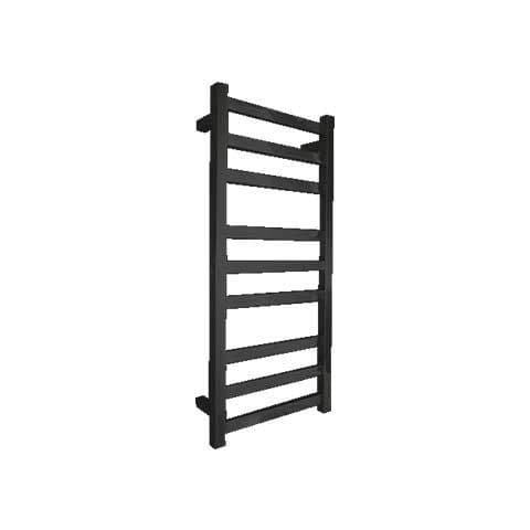 ELITE SQUARE HEATED TOWEL LADDER 900X400MM BLACK