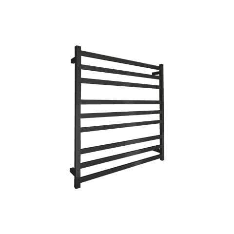 ELITE SQUARE HEATED TOWEL LADDER 900X850MM BLACK