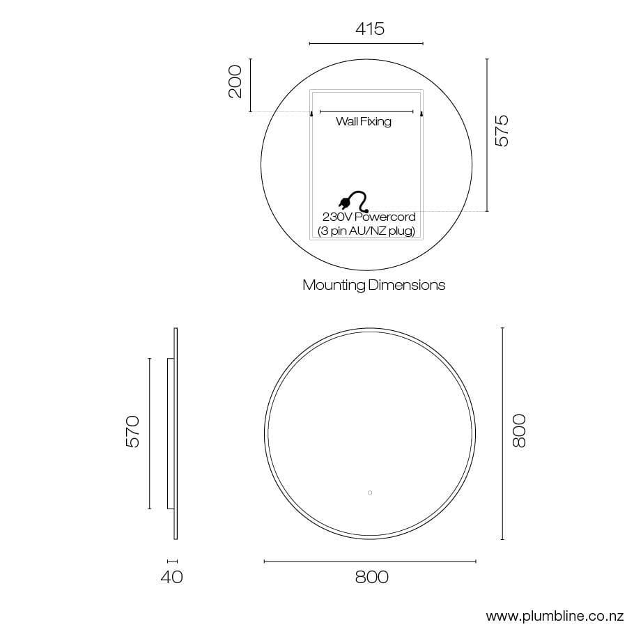 ECLISSE ROUND LED MIRROR
