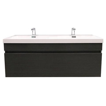 ELITE CUBE 1200 SINGLE DRAWER DOUBLE BASIN WALL HUNG STOCK VANITY & TOP