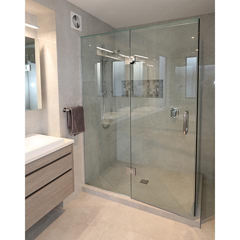 FRAMELESS GLASS SHOWER - SQUARE