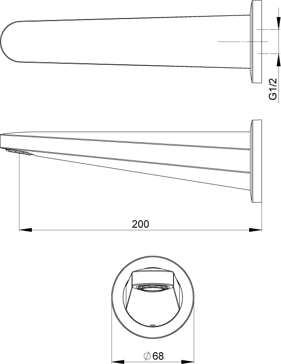 METHVEN KOHA WALL MOUNTED BATH SPOUT