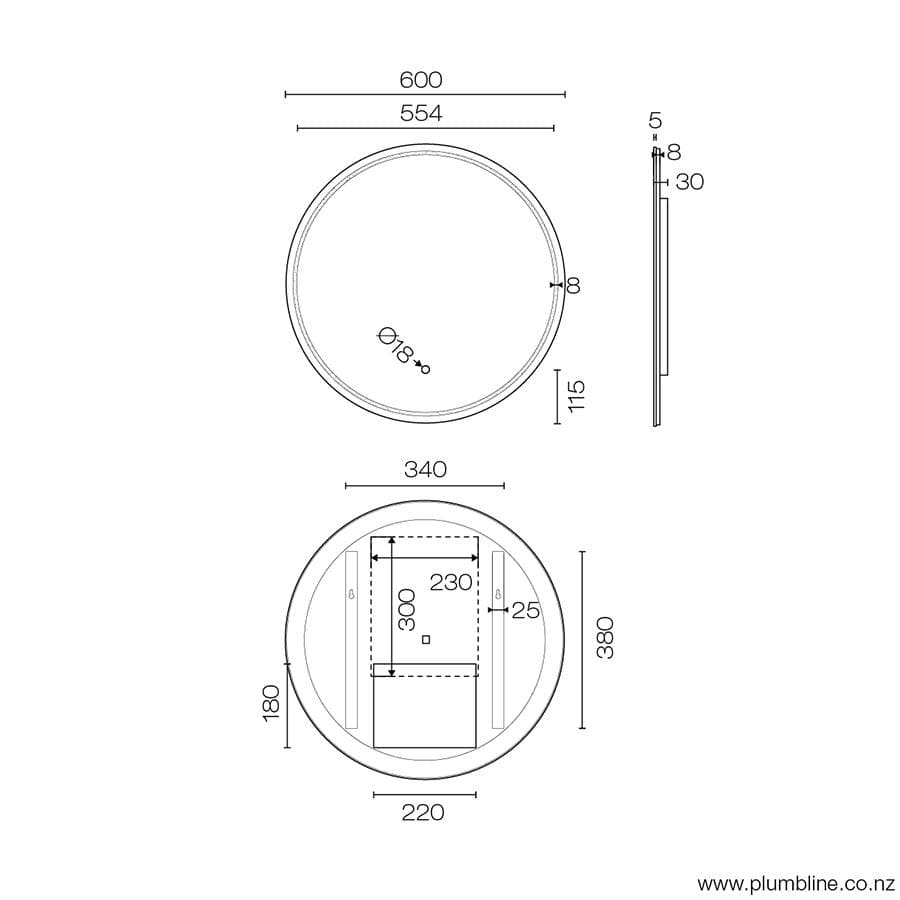 lunar-600-round-led-mirror-spec-sheet