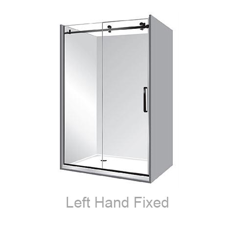 ACRYLIC LUXURY FRAMELESS SLIDING SHOWER KIT - ALCOVE
