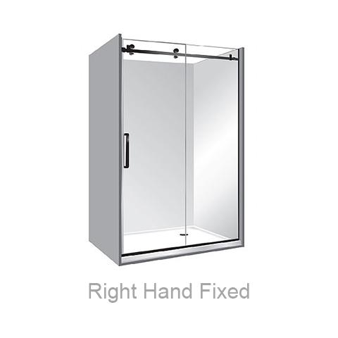 ACRYLIC LUXURY FRAMELESS SLIDING SHOWER KIT - ALCOVE