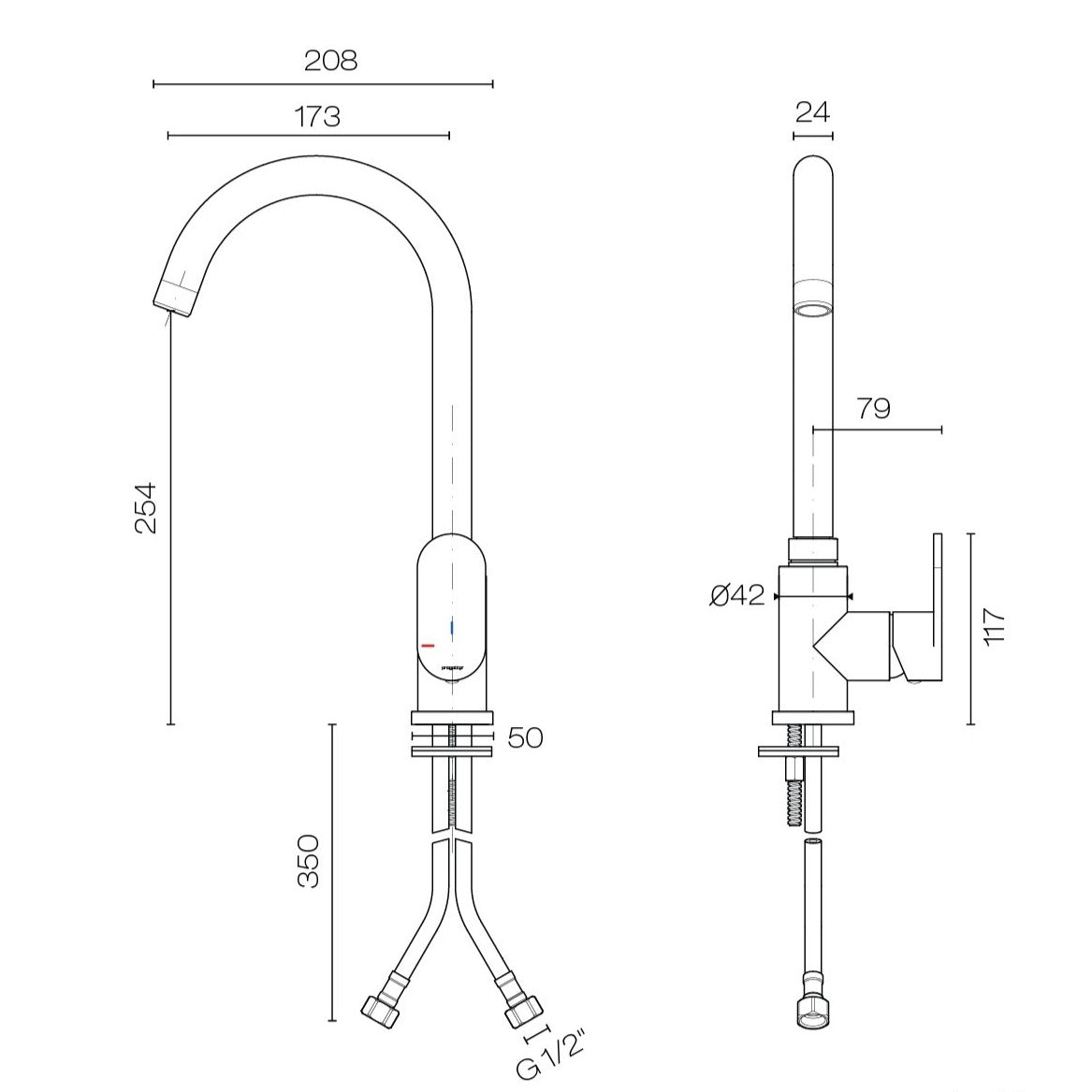 CODE MINIMO ENERGY SAVER KITCHEN MIXER - 2 COLOURS