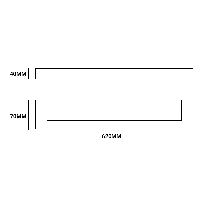 CODE MONTANA SINGLE BAR HEATED TOWEL RAIL 620MM - 6 COLOURS