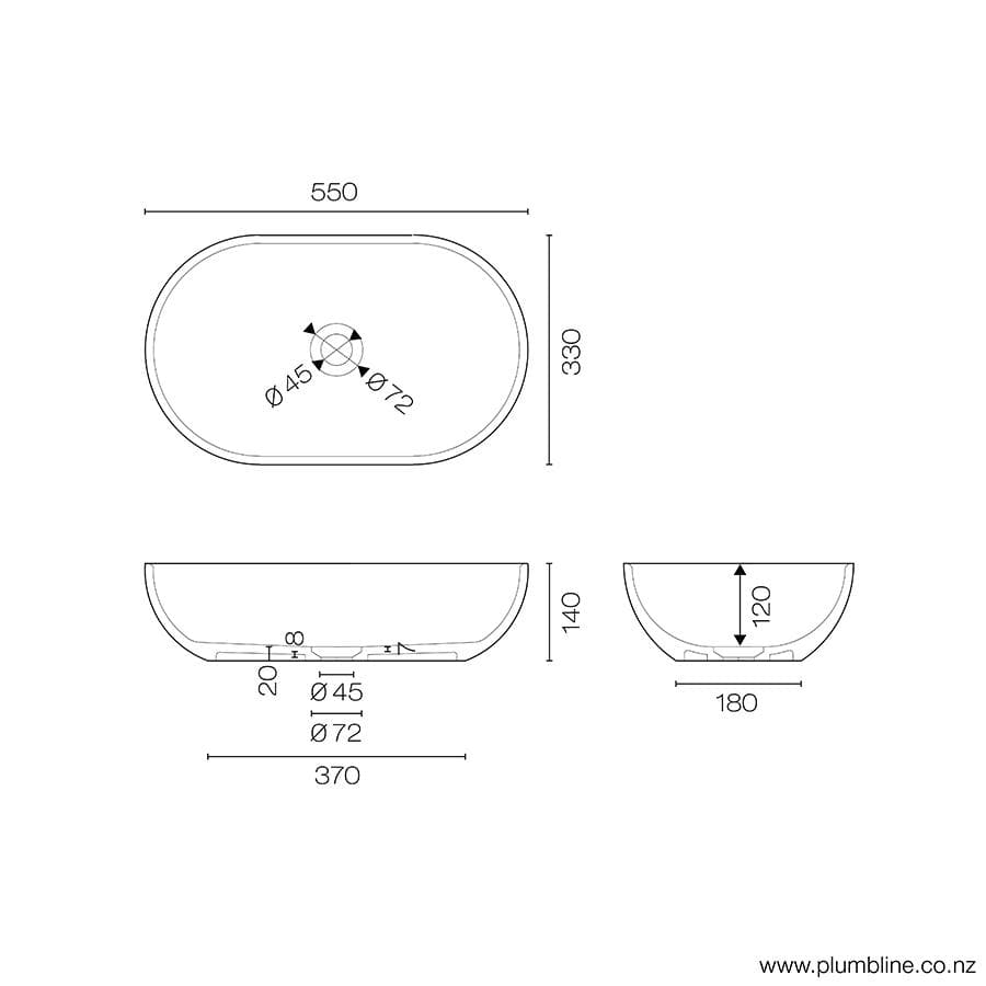 NIAGARA BELLE VESSEL BASIN MATTE WHITE