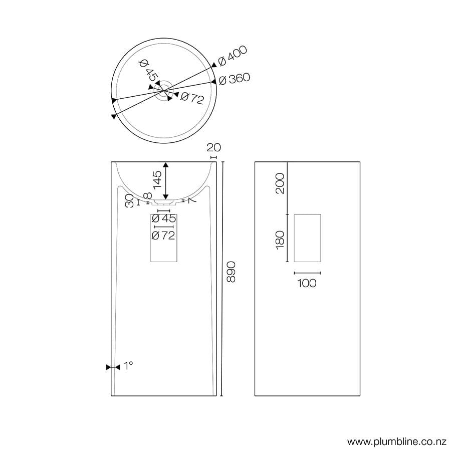 niagara-round-freestanding-basin-spec-sheet