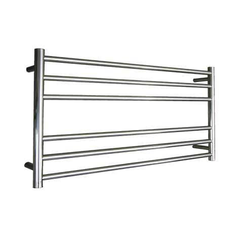 ELITE ROUND HEATED TOWEL LADDER 600X1050MM STAINLESS STEEL