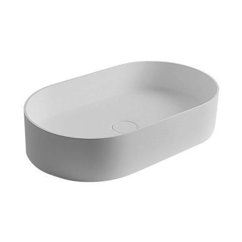 PLUMBLINE SUPER-THIN OVAL ELLIPSE VESSEL BASIN 600X350X125MM