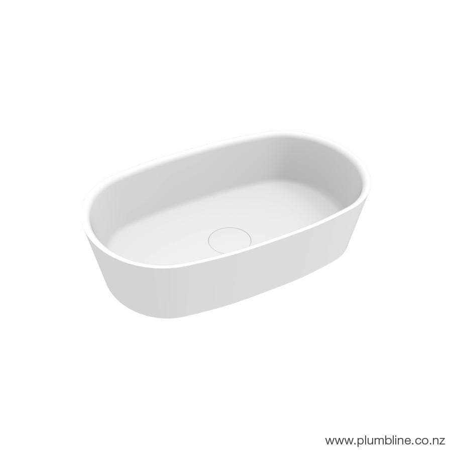 Pure matte white stone basin