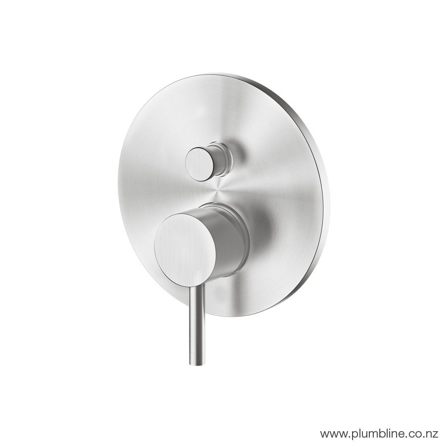 PLUMBLINE SWISS DIVERTER MIXER BRUSHED STAINLESS