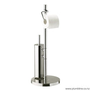 Plumbline Eco Style Freestanding Toilet Roll Holder And Toilet Brush