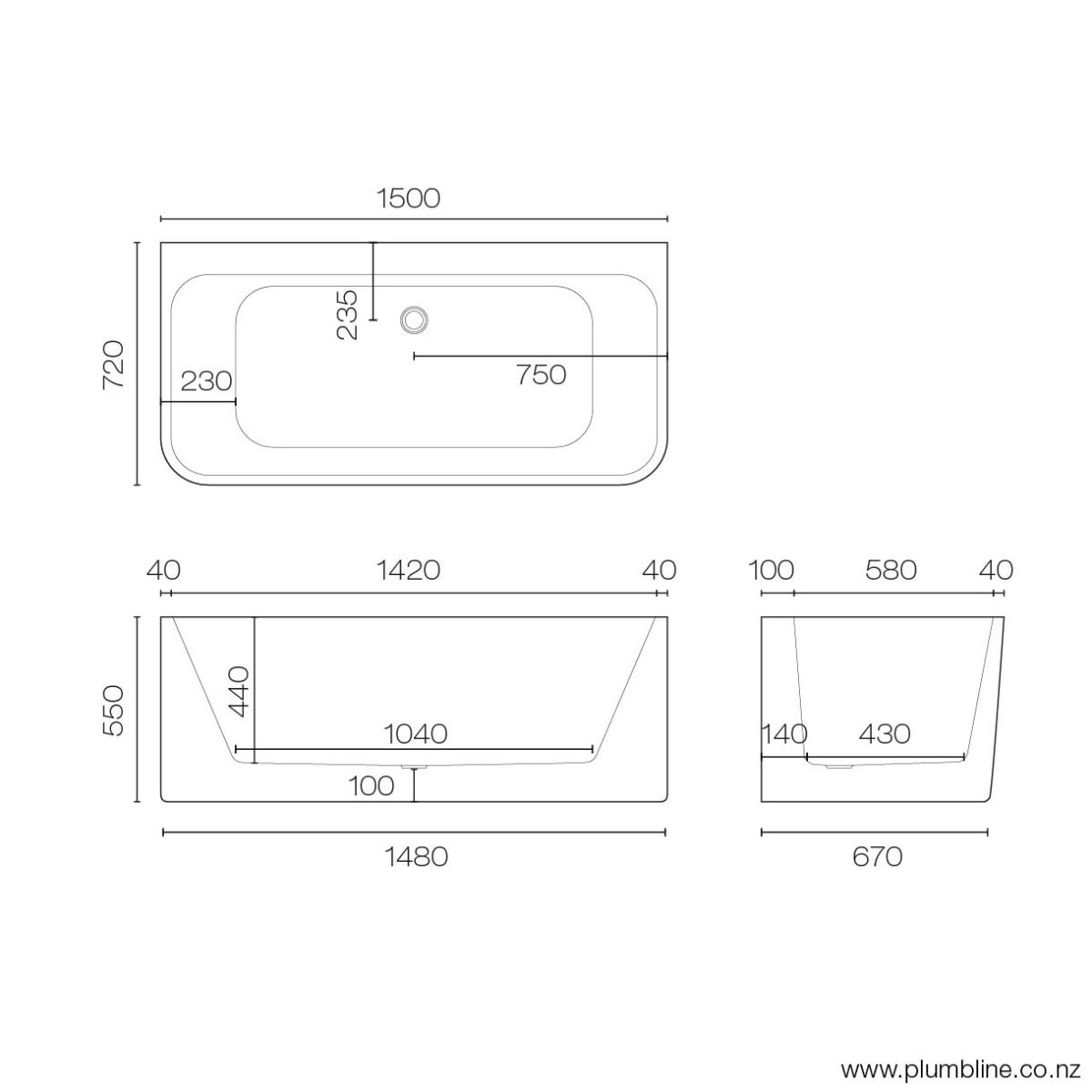 plumbline-pure-btw-freestanding-bath-1500-spec-sheet