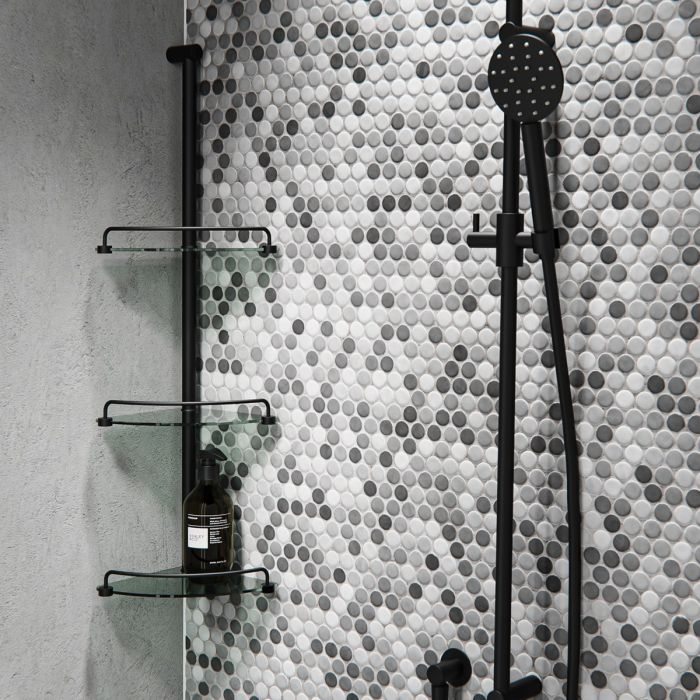 shower-caddy-nz-in-matte-black-in-tiled-bathroom-setting