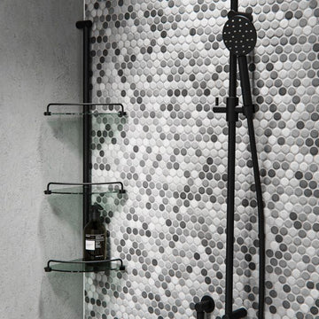 shower-caddy-nz-in-matte-black-in-tiled-bathroom-setting