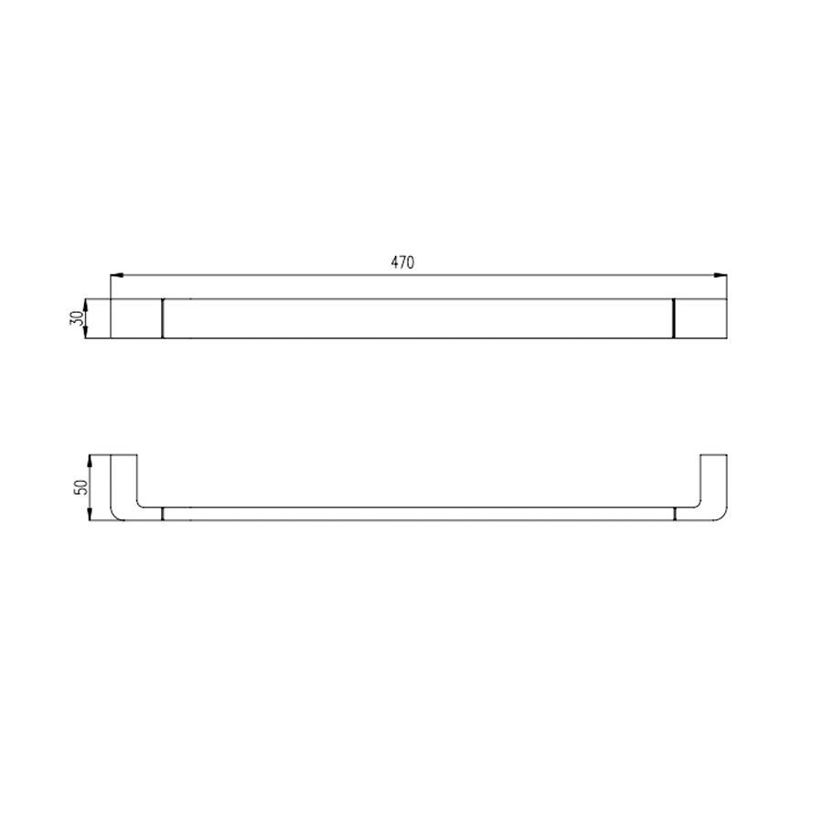 FREEMONT TOWEL RAILS 470MM - 7 COLOURS