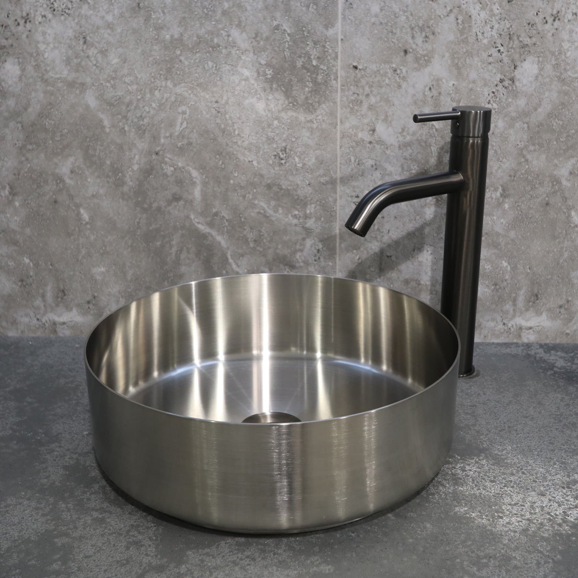 WATERWARE VEROTTI ROUND STAINLESS STEEL BASINS 360 X 120HMM - 4 COLOURS