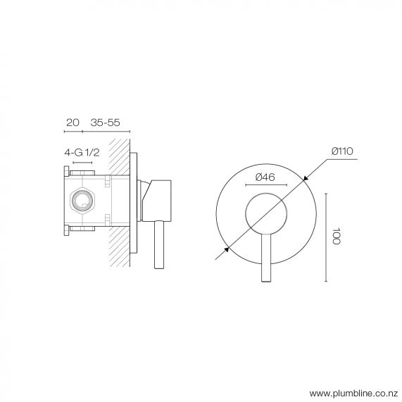 plumbline-swiss-shower-mixer-brushed-stainless-spec-sheet