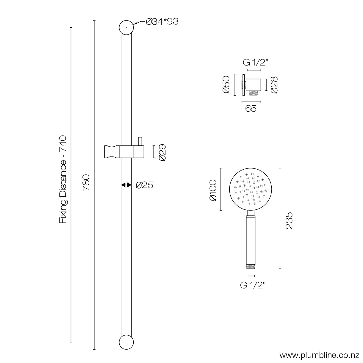 plumbline-swiss-3-function-slide-shower-brushed-stainless-spec-sheet