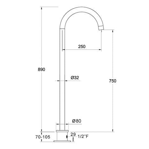 waterware-carbon-floor-mounted-bath-spout-spec-sheet